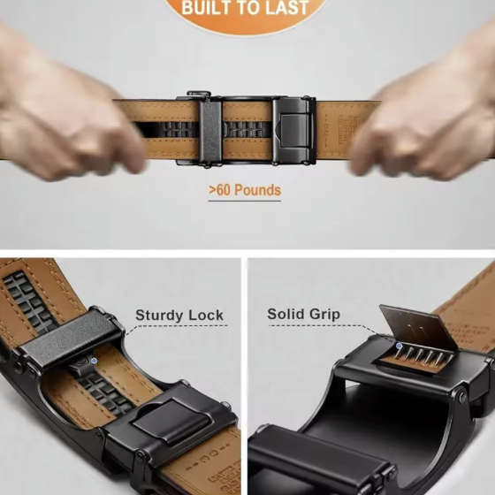 Men’s Carbon-Fiber Auto Lock Belt – Luxury Quick Release Fit