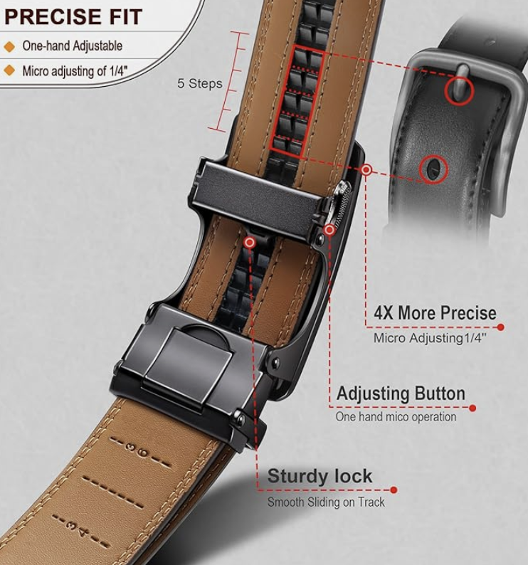 Men’s Carbon-Fiber Auto Lock Belt – Luxury Quick Release Fit
