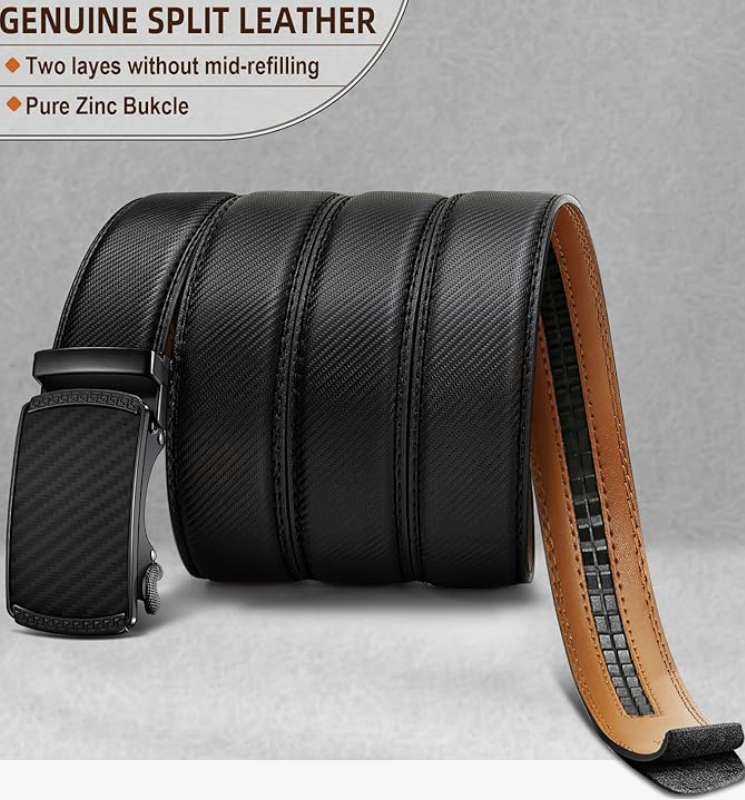 Men’s Carbon-Fiber Auto Lock Belt – Luxury Quick Release Fit