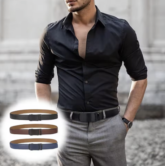 Men’s Carbon-Fiber Auto Lock Belt – Luxury Quick Release Fit